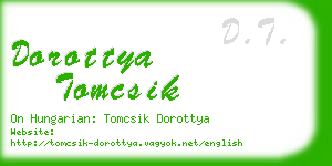 dorottya tomcsik business card